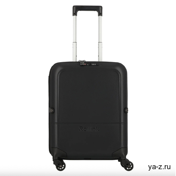 Чемодан складной Rollink FLEX LIGHT 55x40x20 см, 4 колеса, черный