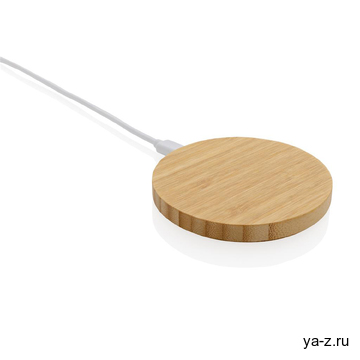 Док-станция Bamboo FSC® для беспроводной зарядки, 15 Вт