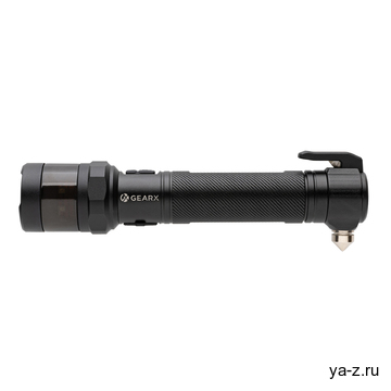 Фонарь Gear X с дополнительными функциями IPx4 из переработанных алюминия и пластика RCS, LED