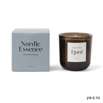 Большая ароматическая свеча VINGA Nordic Essence в стекле